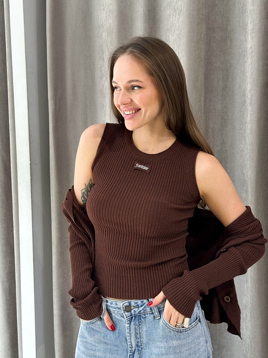 Комплект кардиган+ топ